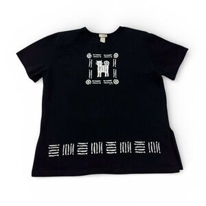 Women’s Cotton Black Graphic T-Shirt Size:L